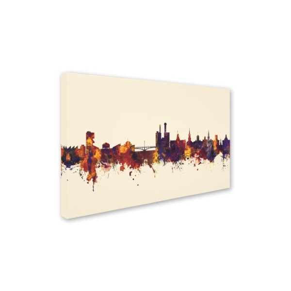 Michael Tompsett 'Iowa City Iowa Skyline IV' Canvas Art,22x32